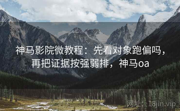 神马影院微教程：先看对象跑偏吗，再把证据按强弱排，神马oa